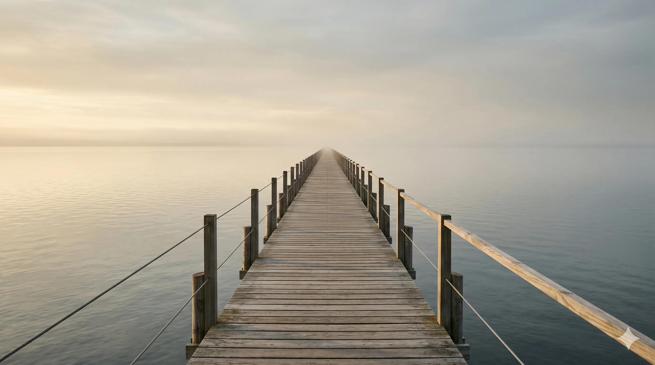 Passerelle en perspective symbolisant le point de non-retour à maîtriser dans l'éjaculation précoce Passerelle en perspective symbolisant le point de non-retour à maîtriser dans l'éjaculation précoce