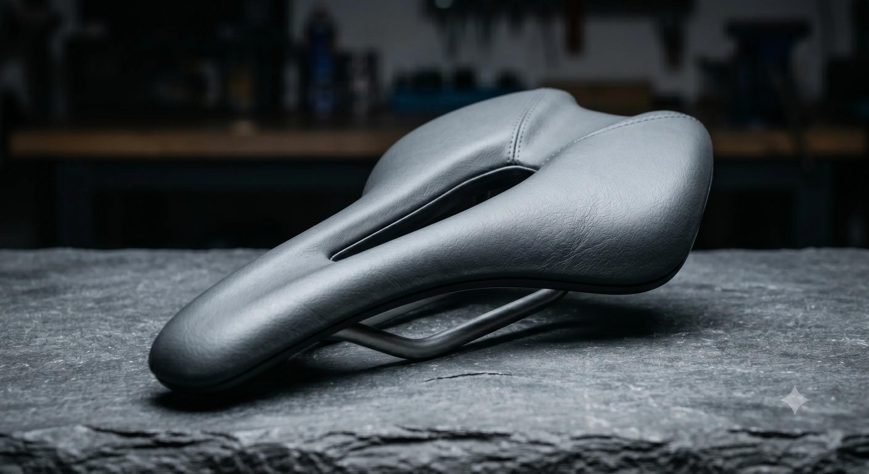 Selle de vélo ergonomique avec fente centrale évidée pour prévenir la dysfonction érectile chez le cycliste Selle de vélo ergonomique avec fente centrale évidée pour prévenir la dysfonction érectile chez le cycliste